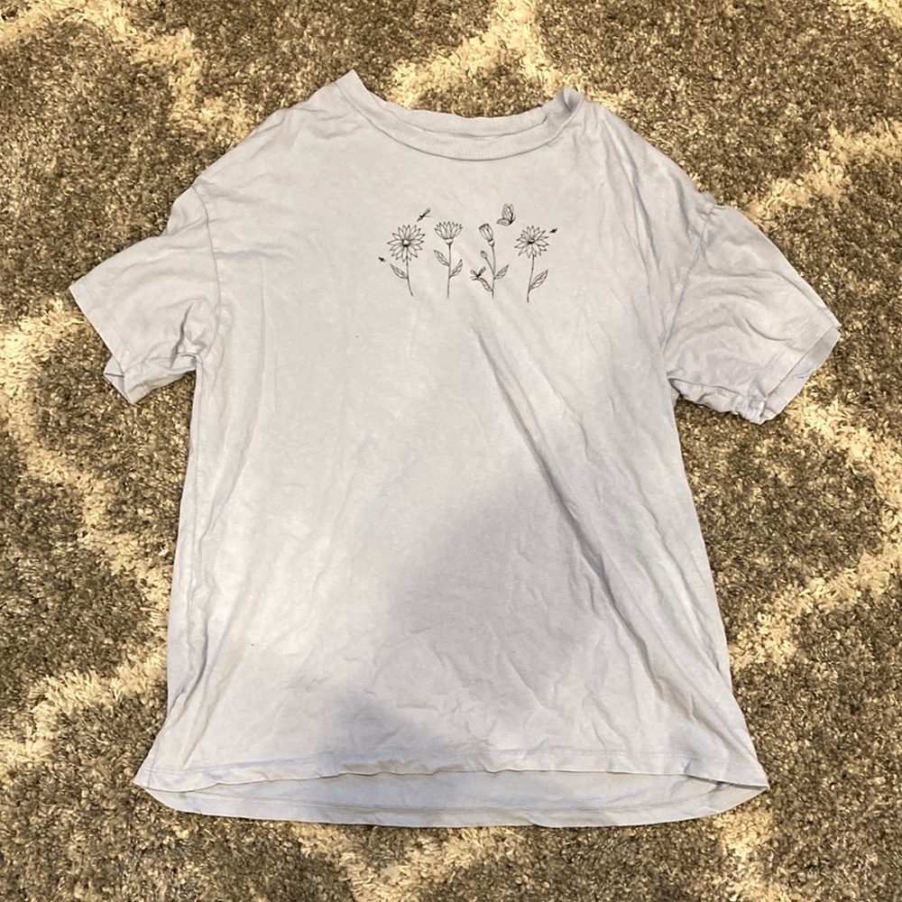 Light blue flower shirt American eagle